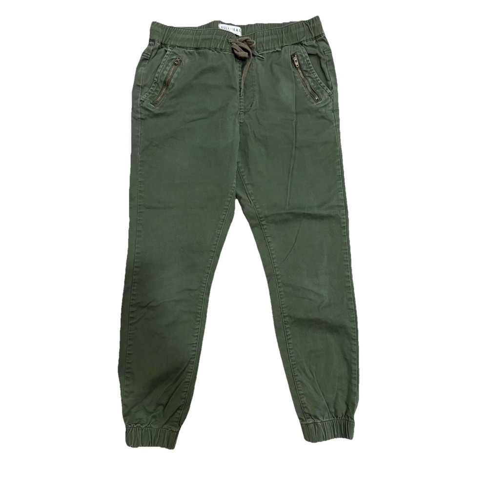 Joggers Bull Head Green Jogger Women's Size Small Zipper Pockets